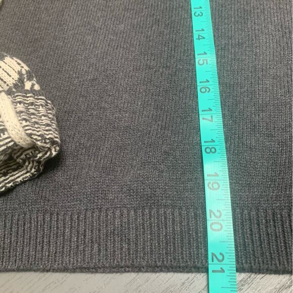 Cable Stitch Sweater Unisex Black White Grey Red Size Small - Picture 7 of 11